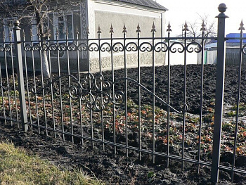 Металлический оцинкованный сварной забор кованный